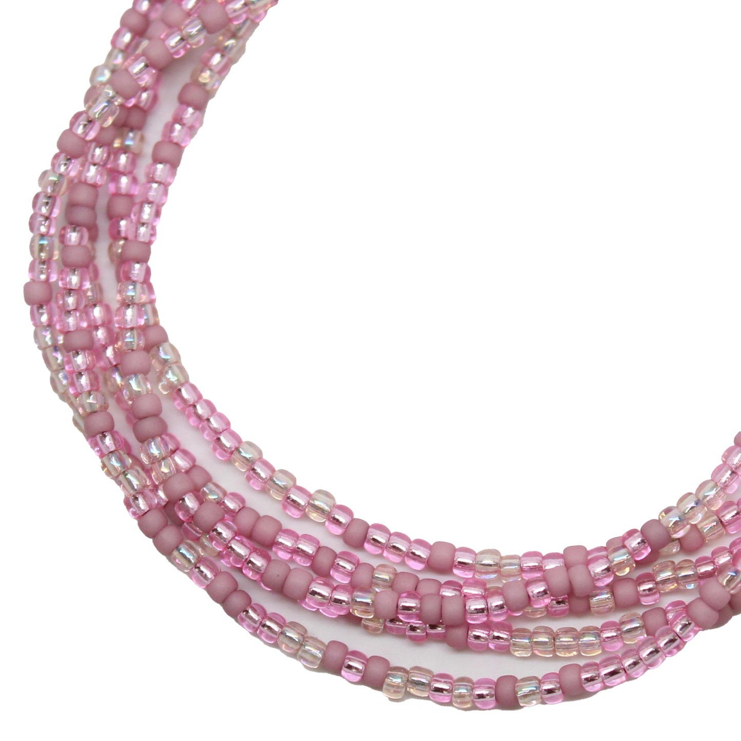 THE TWO] Necklace: Pink/White [Large Beads] | BAM-BAM